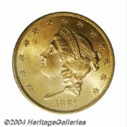 1861 $20 MS63 PCGS.