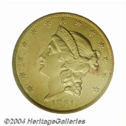 1861-O $20 AU55 PCGS.