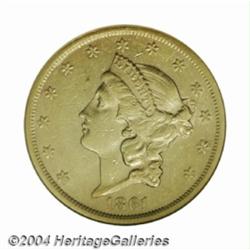 1861-S $20 Paquet AU50 NGC.