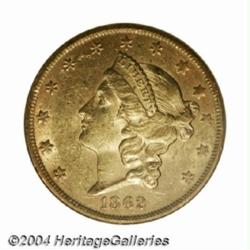 1862-S $20 AU58 NGC.
