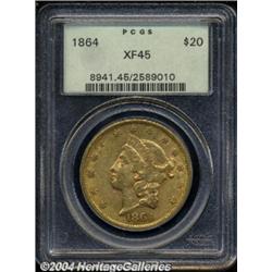 1864 $20 XF45 PCGS.
