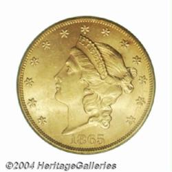 1865-S $20 MS62 PCGS.