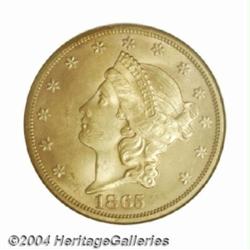 1865-S $20 MS64 NGC.