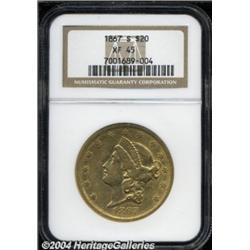 1867-S $20 XF45 NGC.
