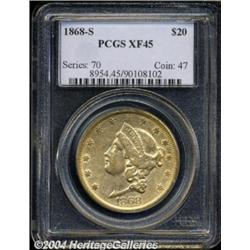 1868-S $20 XF45 PCGS.