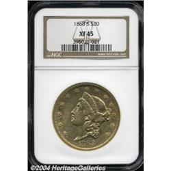 1868-S $20 XF45 NGC.