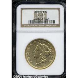 1869-S $20 XF45 NGC.
