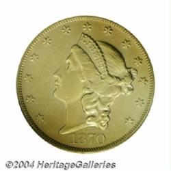 1870-S $20 AU58 PCGS.