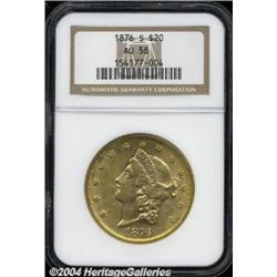 1876-S $20 AU58 NGC.
