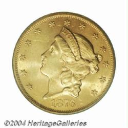 1876-S $20 MS62 PCGS.