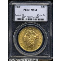 1878 $20 MS61 PCGS.