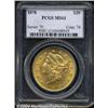 Image 1 : 1878 $20 MS61 PCGS.