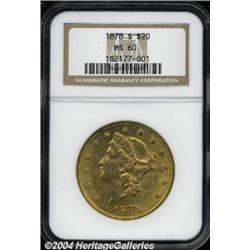 1878-S $20 MS60 NGC.