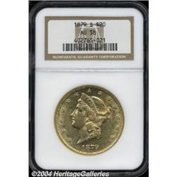 1879-S $20 AU58 NGC.