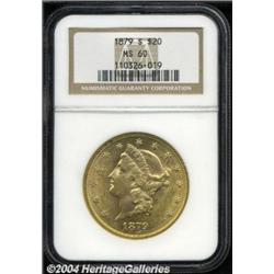 1879-S $20 MS60 NGC.
