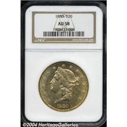 1880 $20 AU58 NGC.