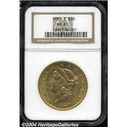 1880-S $20 MS61 NGC.
