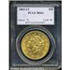 Image 3 : 1882-CC $20 MS61 PCGS.