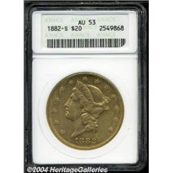 1882-S $20 AU53 ANACS.