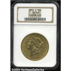 1882-S $20 AU58 NGC.