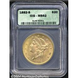 1882-S $20 MS62 ICG.