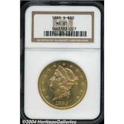 1883-S $20 MS61 NGC.