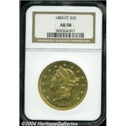 1884-CC $20 AU58 NGC.