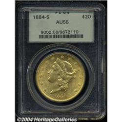 1884-S $20 AU58 PCGS.