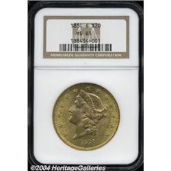 1884-S $20 MS61 NGC.