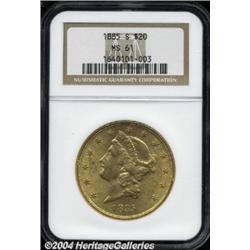 1885-S $20 MS61 NGC.