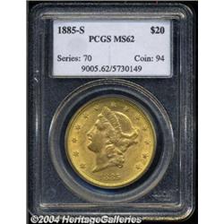 1885-S $20 MS62 PCGS.