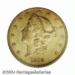 1886 $20 AU55 PCGS.