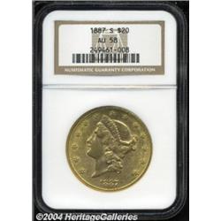 1887-S $20 AU58 NGC.