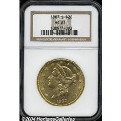 1887-S $20 MS61 NGC.