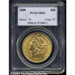 1888 $20 MS61 PCGS.