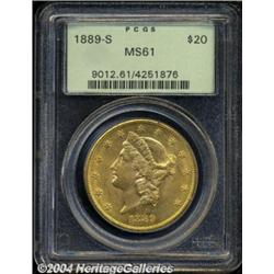 1889-S $20 MS61 PCGS.