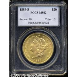 1889-S $20 MS62 PCGS.
