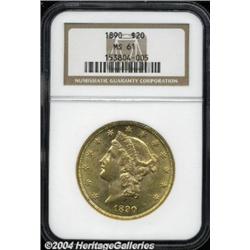 1890 $20 MS61 NGC.