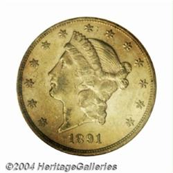 1891 $20 AU58 NGC.