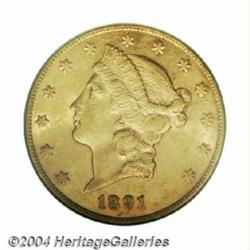 1891-CC $20 AU58 PCGS.