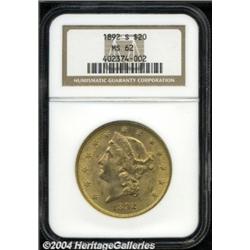 1892-S $20 MS62 NGC.
