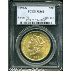 1893-S $20 MS62 PCGS.