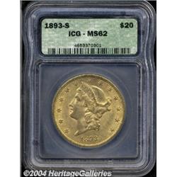 1893-S $20 MS62 ICG.