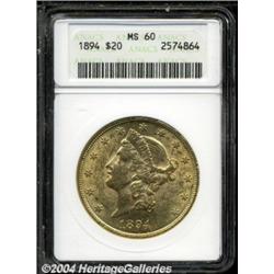 1894 $20 MS60 ANACS.