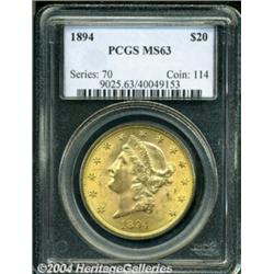 1894 $20 MS63 PCGS.