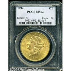 1894 $20 MS63 PCGS.