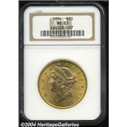 1894 $20 MS63 NGC.