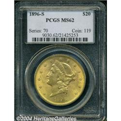 1896-S $20 MS62 PCGS.
