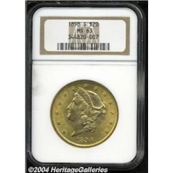 1898-S $20 MS63 NGC.