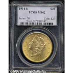1901-S $20 MS62 PCGS.